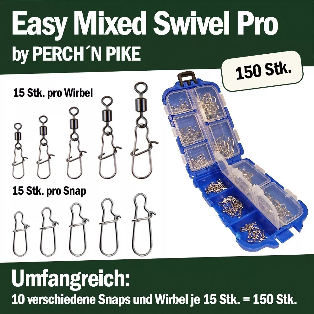 Easy Mixed Swivel Pro Set - 150 Wirbel & Snaps im Set inkl. Box
